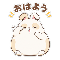 Sleepy Mochi Rabbit