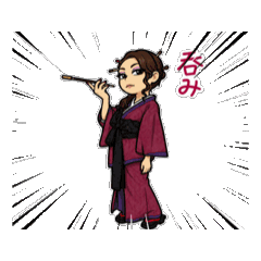 Japanese traditional anime icon irooni