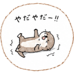 Cozy Otter Circle Stickers
