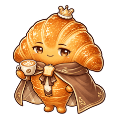 Cafe Prince Croissant Stickers