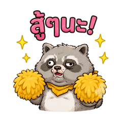 Cute and ugly raccoon's daily life