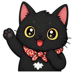 Daily Life Stickers - Black Cat 2
