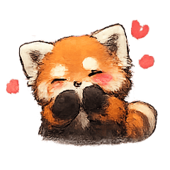 Red panda's facial expression