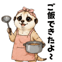Cute Mother Meerkat Stickers