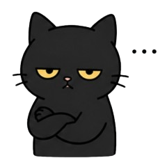 Silent Mood Black Cat