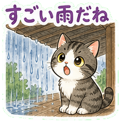 Rainy Days with Hachiware Neko