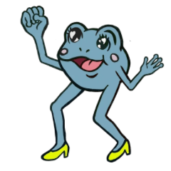 high heels frog