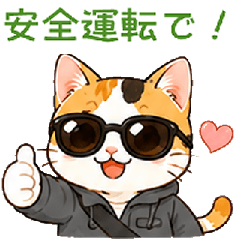 Driving Cat Stamp