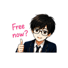 Chat with Stickers. Guy Starts Chat