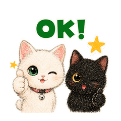 Sora & Black Cat Daily Stickers
