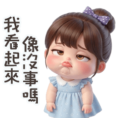 淘氣小胖妹我像沒事嗎