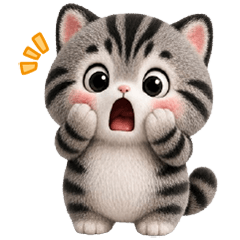 A cute striped cat (No Text)