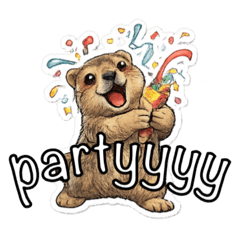 40Party Vibes Marmot Stickers!