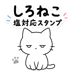 White Cat Dry Reply Stickers