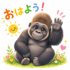 Cute Gorilla Everyday Stickers