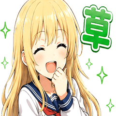 Blonde sailor cute girl