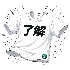 AI-generated white T-shirt Sticker