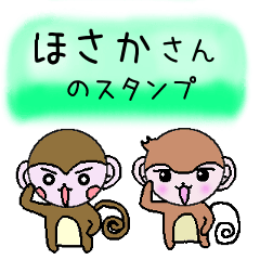 Monkey's surnames sticker Hosaka