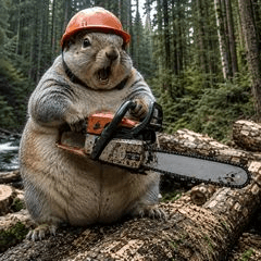 Logging Life Squirrel