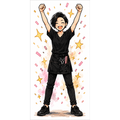Hair Stylist Hasami: Salon Stickers