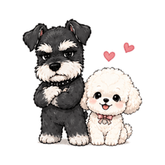 Cool Schnauzer & Fuwamoko Hello