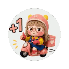 可愛外送女孩動圖
