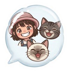 Puffy Bubble Stickers with Cats