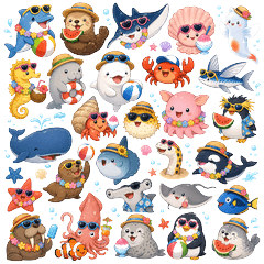 Sea Creatures' Summer Vacation!