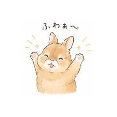Usagi no U-Chama Fluffy Bunny Stickers