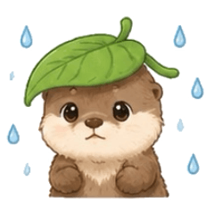 スタンプになったカワウソ（日常生活編）