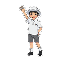 小學生男孩貼圖 夏季制服 學校生活