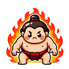 Animated Cute Sumo Wrestlers 2
