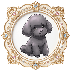 Fluffy and adorable Toy Poodle stickers