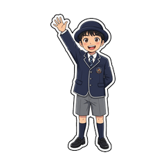 小學生男孩貼圖 冬季制服 學校生活