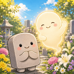 Gravestone-kun 02_Grave Visit