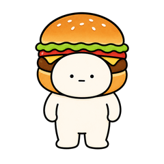 食べ物かぶったゆる無表情くん
