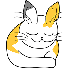 猫のすたんぷ (大) oo2