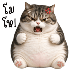 Chubby fat tabby cat! tuatung