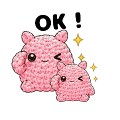 Mendako Momonchan and her child sticker