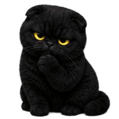 Very dark cat! Tuatung (No text)