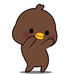 Chubby Brown Bird : Animated Stickers
