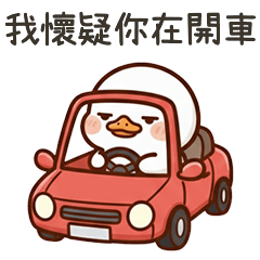 白色的鴨我懷疑你在開車