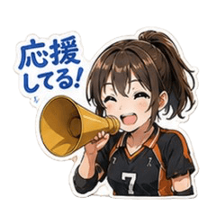 Cute Volleyball Girls Stickers