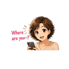 Chat with Stickers. Mom & Daughter