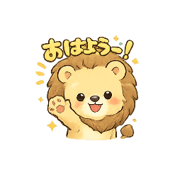 Lion reply sticker