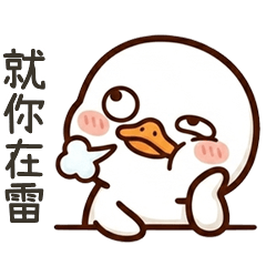 白色的鴨就你在雷
