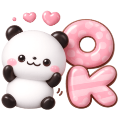 kawaii White PANDA 3d