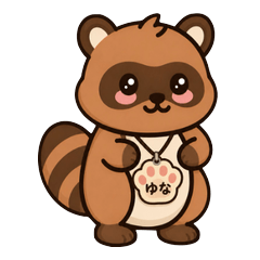 Yuna Tanuki Stickers