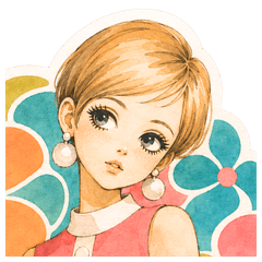 A Funny Retro Girl's