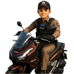 Cool police patrol officer.